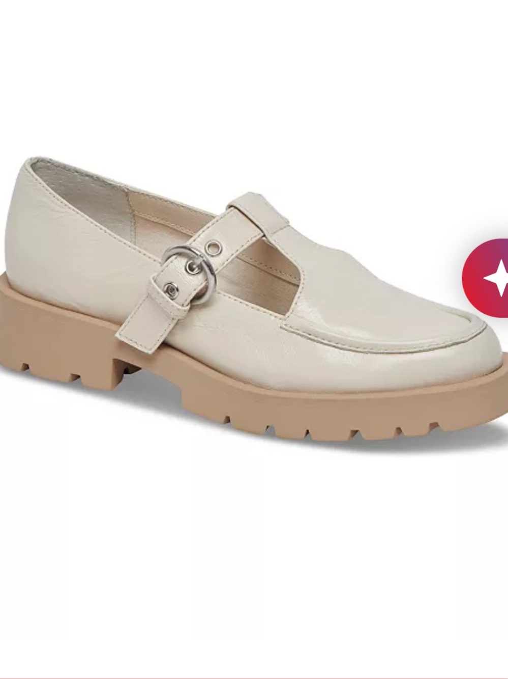 Dolce Vita Anthropologie Ebbie Cream Leather Mary Jane Loafers. Size 9 MSRP $145